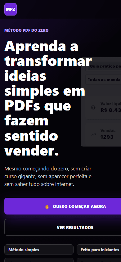 Versão mobile do projeto MPZ